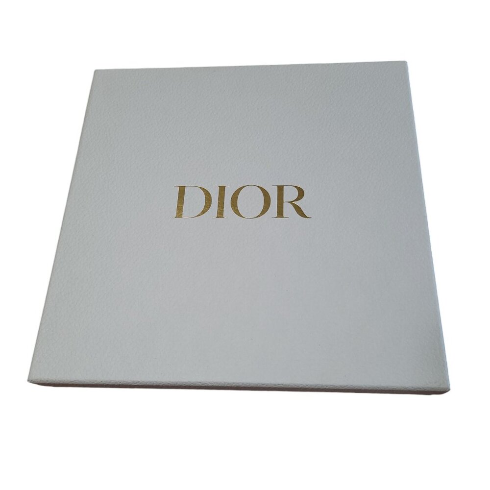 Dior Gift Box Empty White Gold Decorative Storage Organizer Logo 10.5 x 10.5 in
